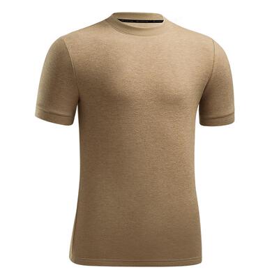 简云羊毛蚕丝发热德绒圆领短袖