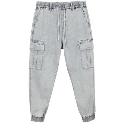 杰克琼斯九分裤工装风束脚牛仔裤