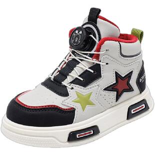 巴布豆童鞋男童板鞋2025新款冬季男孩保暖二棉鞋加厚儿童运动鞋女