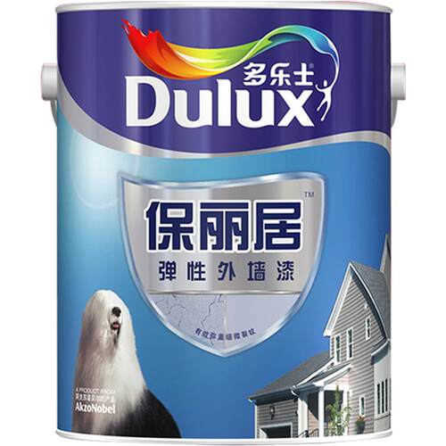 多乐士保丽居外墙乳胶漆防水防晒弹性拉毛涂料自刷白色墙漆A601