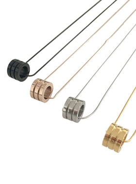 简约潮牌钛钢锁骨链黑色玫瑰金