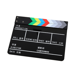 加厚亚克力打板器中英文场记板可擦电影剧组拍摄专业道具文艺摆件