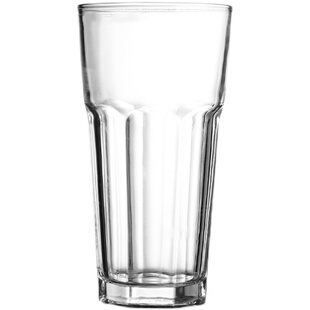 700ml加厚八角杯 耐热玻璃水杯大口创意饮料奶茶店水果茶杯子啤酒