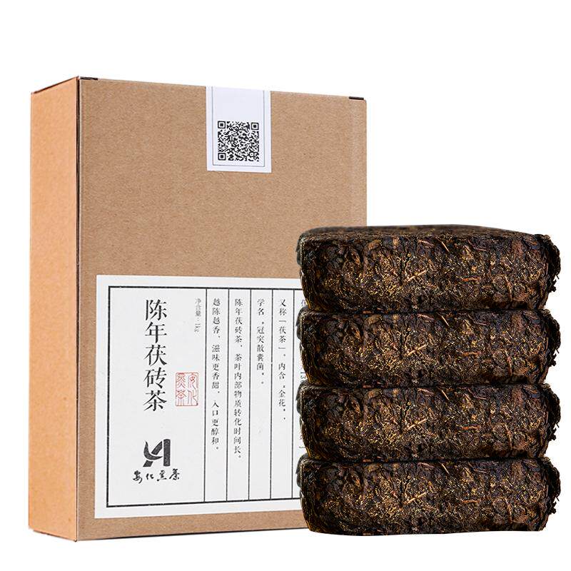 正宗安化黑茶8年陈金花茯砖1kg装
