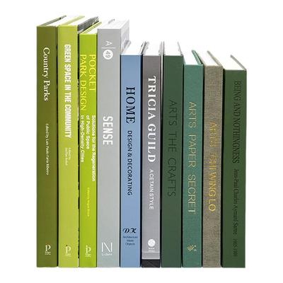 绿色装饰真书可翻页外文书籍摆件