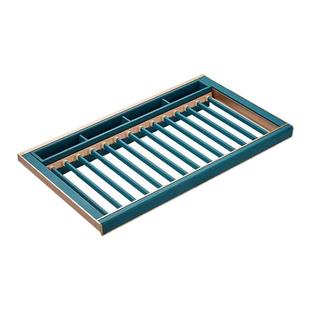 悍高BV葆蝶莫兰绿衣柜拉篮内衣首饰裤架收纳篮旋转衣架铝框包全皮