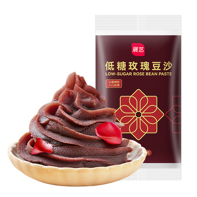 展艺低糖玫瑰豆沙500g月饼馅料