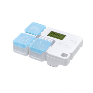 智能定时提醒闹钟药盒可拆早中晚便携分装药盒老人吃药电子提醒器