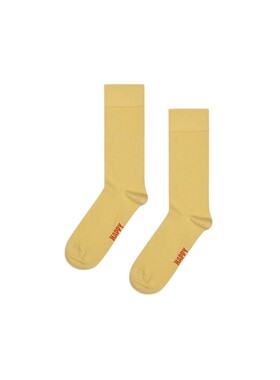【春夏款】Happy Socks潮牌进口纯色袜子ins舒适百搭保暖中筒袜
