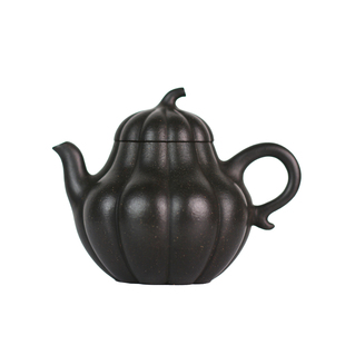 四季沫 沫家私藏紫灰共生矿 筋纹器茄瓜 原矿紫砂壶 茶人专用器