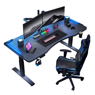 智能电动升降桌电脑桌台式家用办公书桌子工作台游戏可升降电竞桌