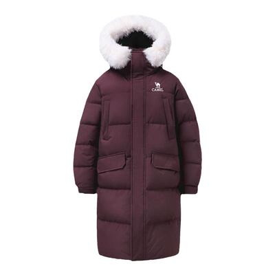 骆驼羽绒服长款户外防寒服女2025新款冬季加厚保暖防风面包服外套