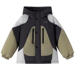 小象汉姆男童男童羽绒服2025新款中大童儿童外套冬装韩版白鸭绒