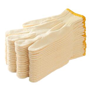 手套劳保耐磨工地干活黄棉加厚男劳动工作尼龙防护白棉纱棉线修车