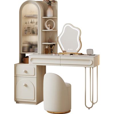 墨乔奶油风可伸缩梳妆台