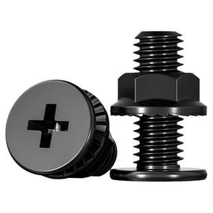 黑色304不锈钢CM超薄头十字扁平头大平头螺丝钉法兰螺母组合套装