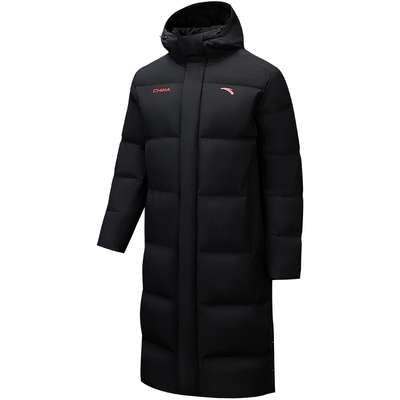 安踏过膝长款保暖羽绒服男外套