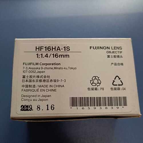 FUJINON富士能 HF16HA-1S  16mm 2/3—议价
