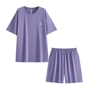 悦内睡衣男士夏季薄款莫代尔短袖短裤家居服男款大码宽松凉感套装