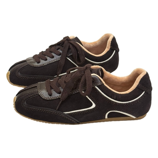 umumni优慕妮冬季加绒休闲运动板鞋软底复古平底阿甘鞋德训鞋女款