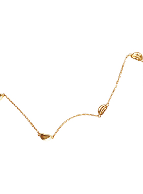 LHWindsor镀金咖啡豆捕梦网项链