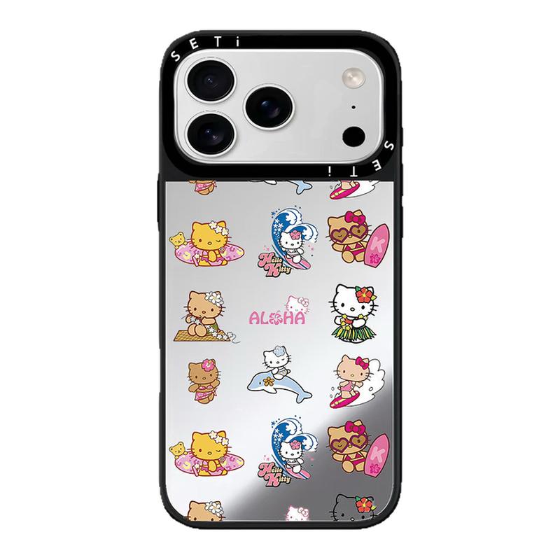 CASETiFiY联名黑皮HelloKitty可爱满屏冲浪KT猫适用苹果iPhone16pro/17ProMax/15手机壳13磁吸14华强北平替女