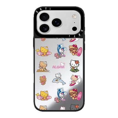 CASETiFiY联名黑皮HelloKitty可爱满屏冲浪KT猫适用苹果iPhone16pro/17ProMax/15手机壳13磁吸14华强北平替女