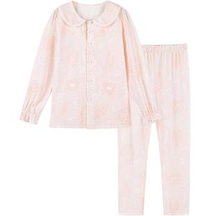 英氏儿童睡衣女童2026春秋季新款纯全棉家居服套装女孩中大童a类