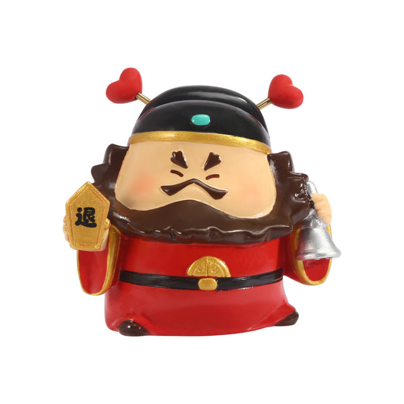 钟馗赐福录盲盒财神爷招财旺财好运退小人办公室装饰创意桌面摆件