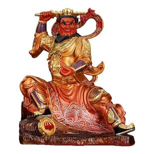 黄铜王灵官神像摆件站王灵官火神护法家用王天君元帅佛像菩萨