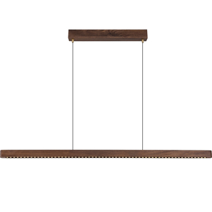 2025新款餐厅吊灯胡桃木实木护眼极简办公室茶室一字长条餐桌吊灯