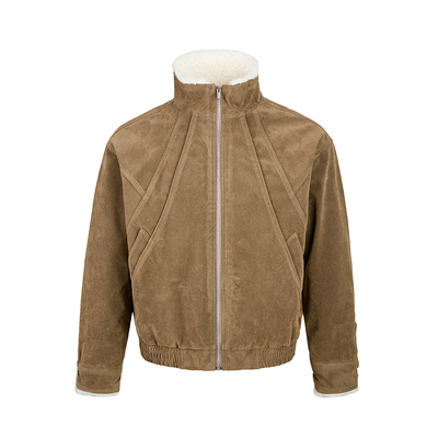 美式复古羊羔毛领男士保暖棉衣