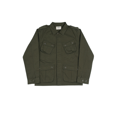 人字纹复古多袋工装夹克