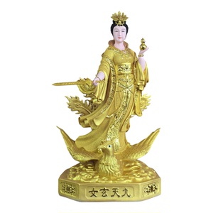 九天玄女站象踏凤九天圣母娘娘玄母天尊神像新款树脂九天仙女