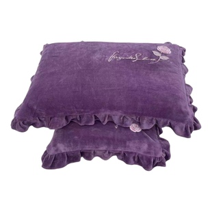 加厚保暖牛奶绒枕套一对装48cmx74cm珊瑚绒单个枕皮特价仓不含芯