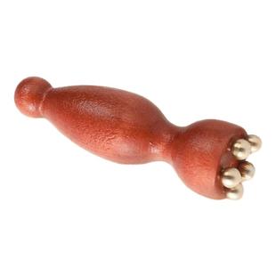 朱雀三啄面部按摩器小莲蓬实木黄铜点穴棒脸部眼部拨筋棒美容工具