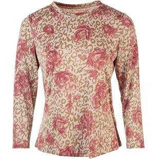 名师路低圆领针织衫上衣女秋季新款套头修身七分袖弹性印花