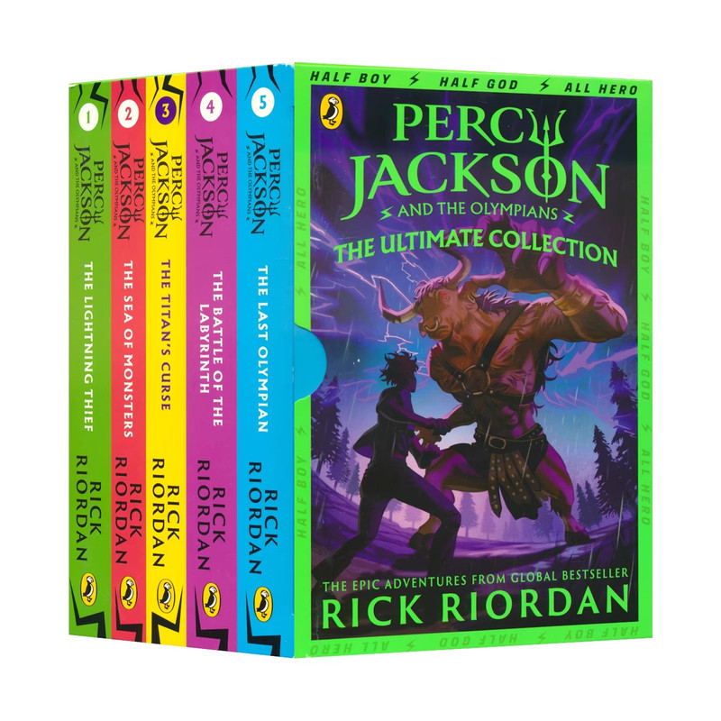 Percy Jackson and the Olympians Ultimate Collection 波西·杰克逊与奥林匹斯众神5册套装 英语章节小说 英文原版进口儿童图书