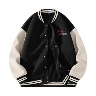 GENIOLAMODE棒球服男款冬季重磅美式休闲夹克2025新款加厚男外套