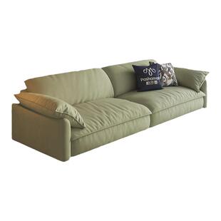 帕沙曼 布艺沙发现代简约客厅小户型大象耳朵奶油风直排羽绒沙发