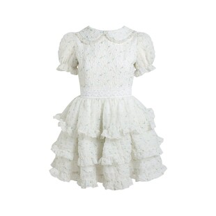 越韩小鱼 富家千金 连衣裙碎花仙女裙春夏纯欲芭蕾裙蓬蓬裙蛋糕裙