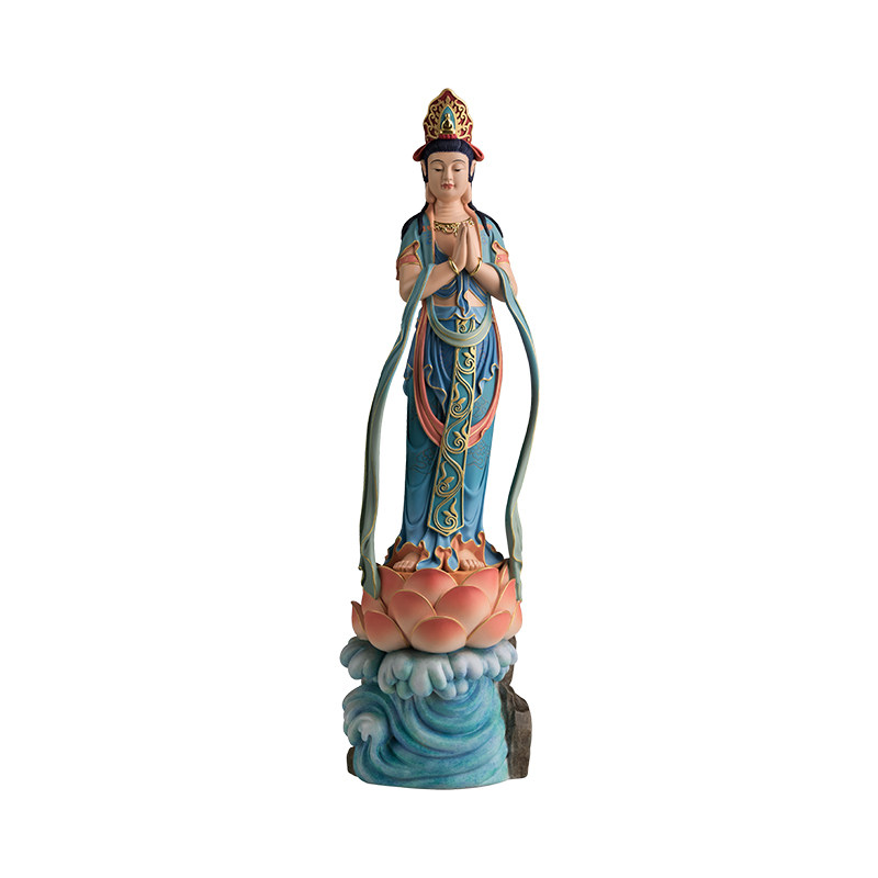 铜师傅《合掌观音》摆件