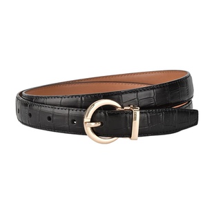 墨绿色鳄鱼纹装饰腰带女羽绒服棉服呢大衣风衣2.3厘米牛仔裤皮带