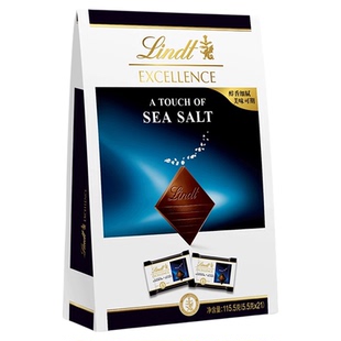 【新品上新】Lindt/瑞士莲特醇85%海盐黑巧克力精巧装21片115.5g