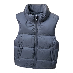 轻盈高蓬松！90鸭绒秋冬情侣款保暖加厚立领休闲羽绒服马甲潮冬装