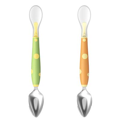 乐扣乐扣双头刮泥勺婴儿宝宝辅食