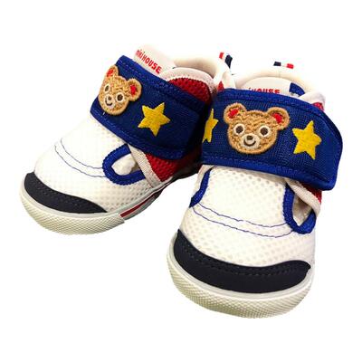 日本直邮MIKIHOUSE熊兔包头网面凉鞋透气防滑二段童鞋12-9301-680
