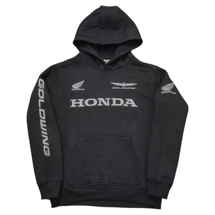 巡航骑行重工大飞翼前后印花精美字母刺绣宽松连帽套头卫衣Y022男