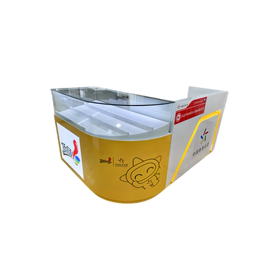 灯箱亮光款弧形体彩柜台木质烤漆