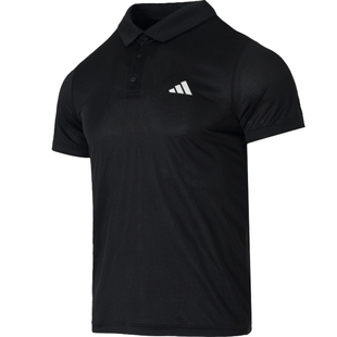 Adidas阿迪达斯男上衣2026新款网球运动短袖POLO衫翻领T恤HR8730
